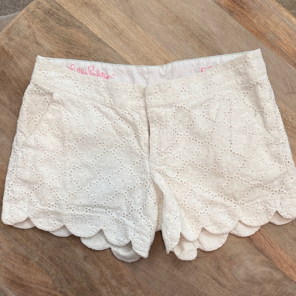 Lilly Pulitzer Cream Eyelet Shorts